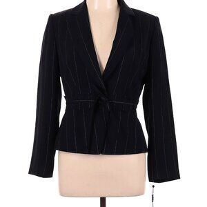 Tahari Black Pinstripe Blazer with Tie